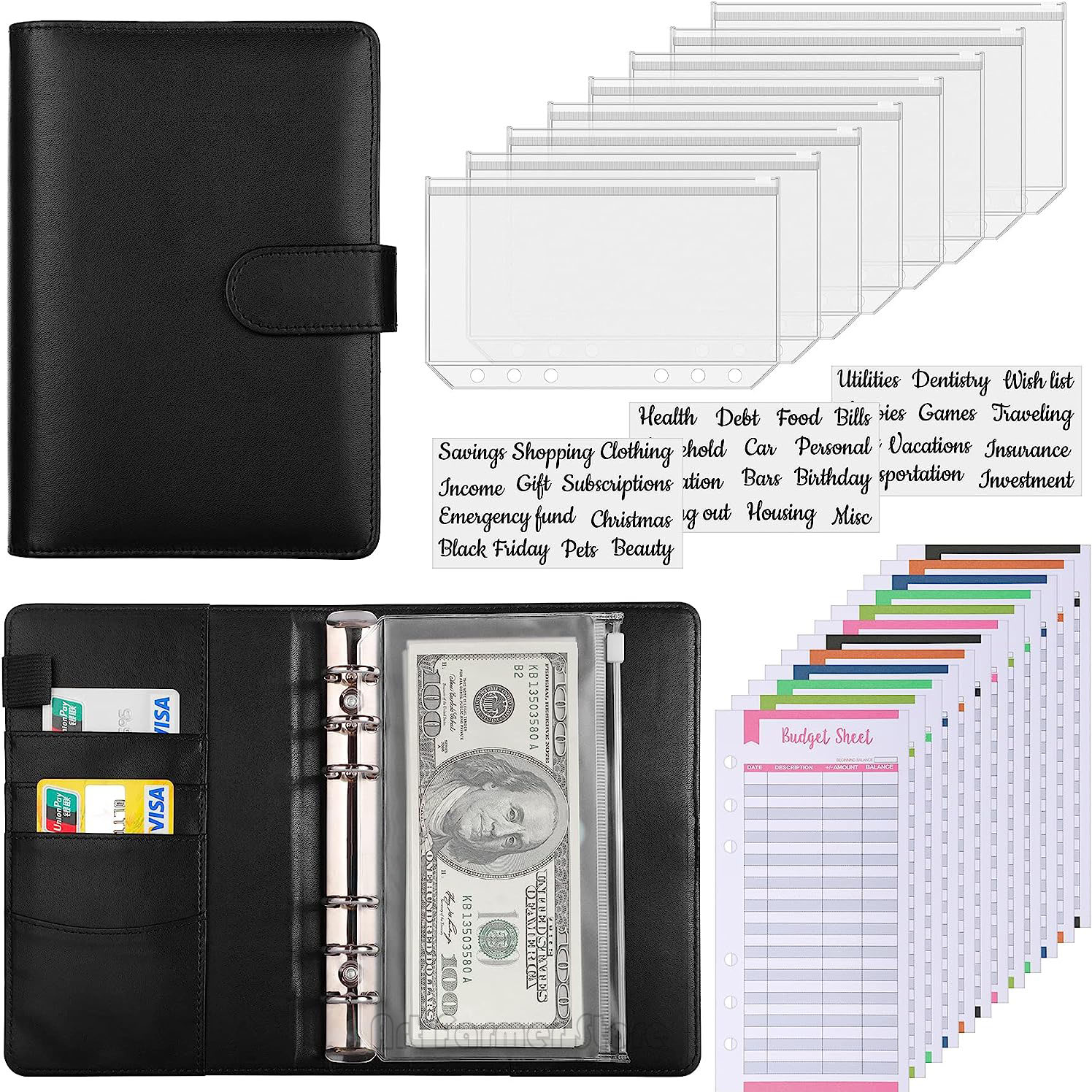 Planner Weekly Budget - A6 budgetbinder met geldenvelop Spaarboek Budgetplanner