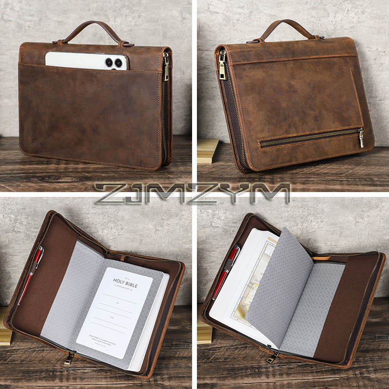Office Stationery Supply Business - Retro lederen notebook beschermhoes handgemaakte lederen