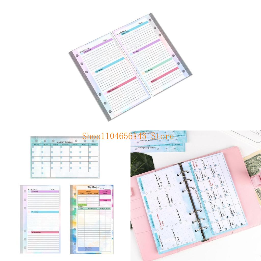 Planner Weekly Budget - Losbladig navulpapier gelinieerd vel, budget/week/maandelijks vellen,