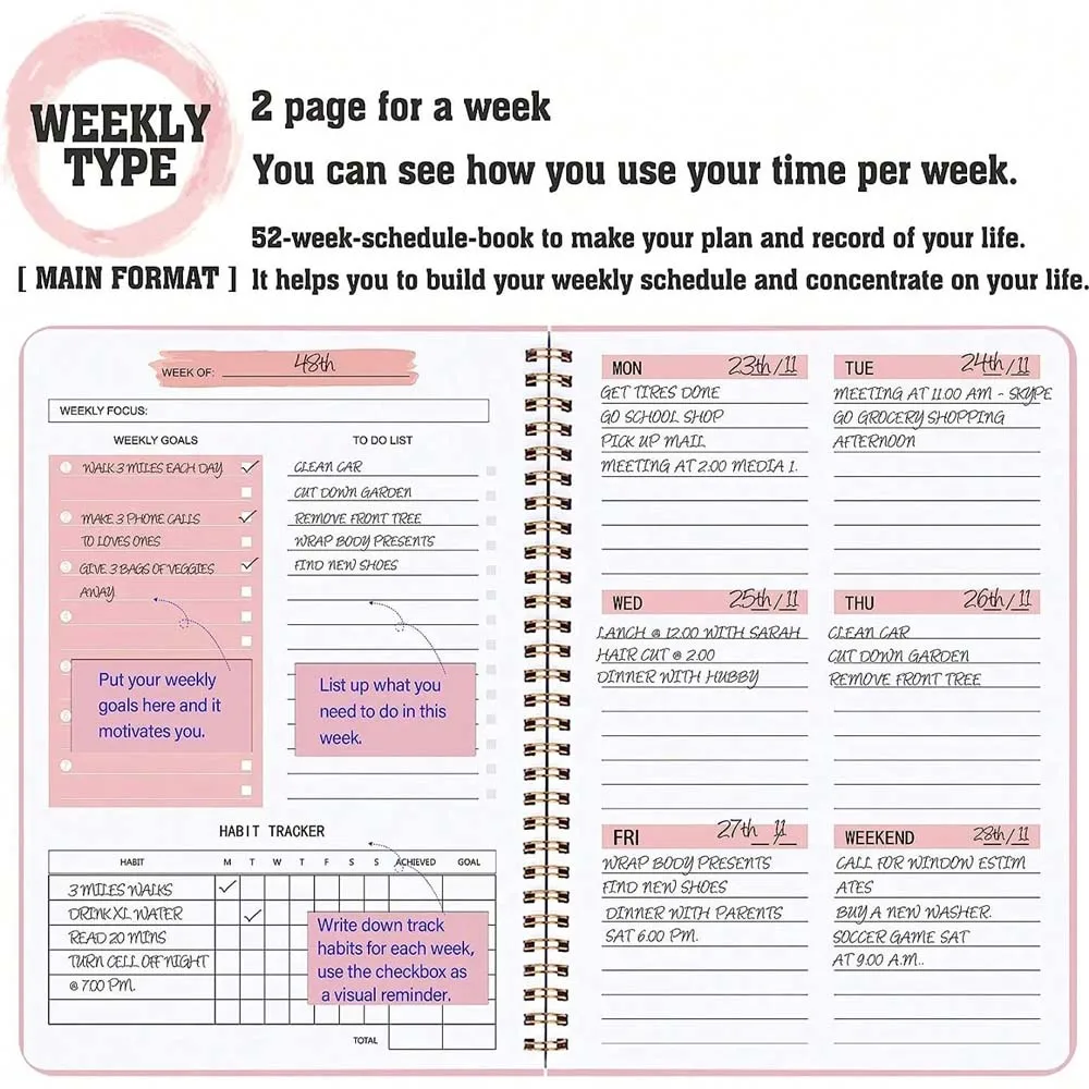A5 Weekplanner met spiraal, da - Planner Weekly Budget recensie en prijs