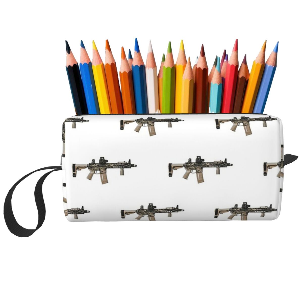 AR-15 Tan Camo Gun Witte etui  - Tan Stationery & Office Supply recensie en prijs