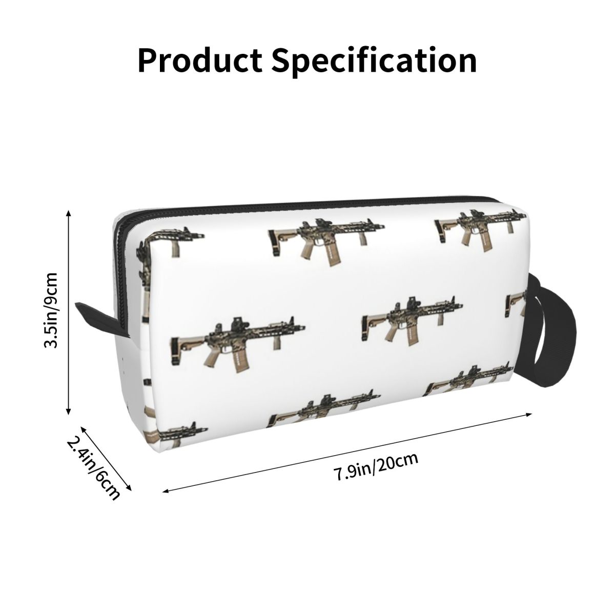 AR-15 Tan Camo Gun Witte etui  - Tan Stationery & Office Supply recensie en prijs