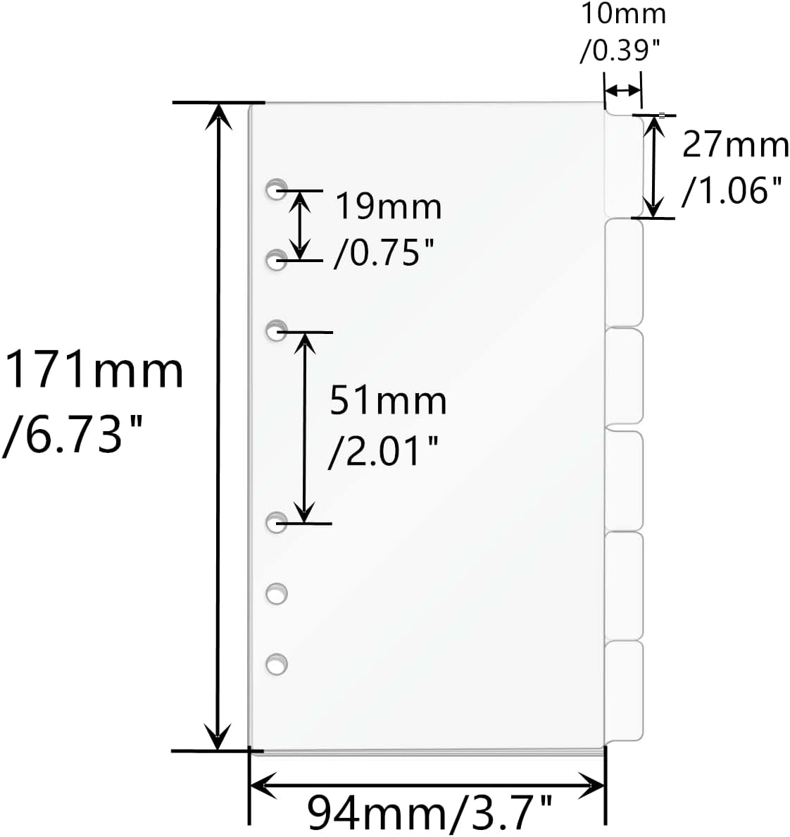 A5/A6/A7 Binder Dividers Plann - Index Tab Divider recensie en prijs