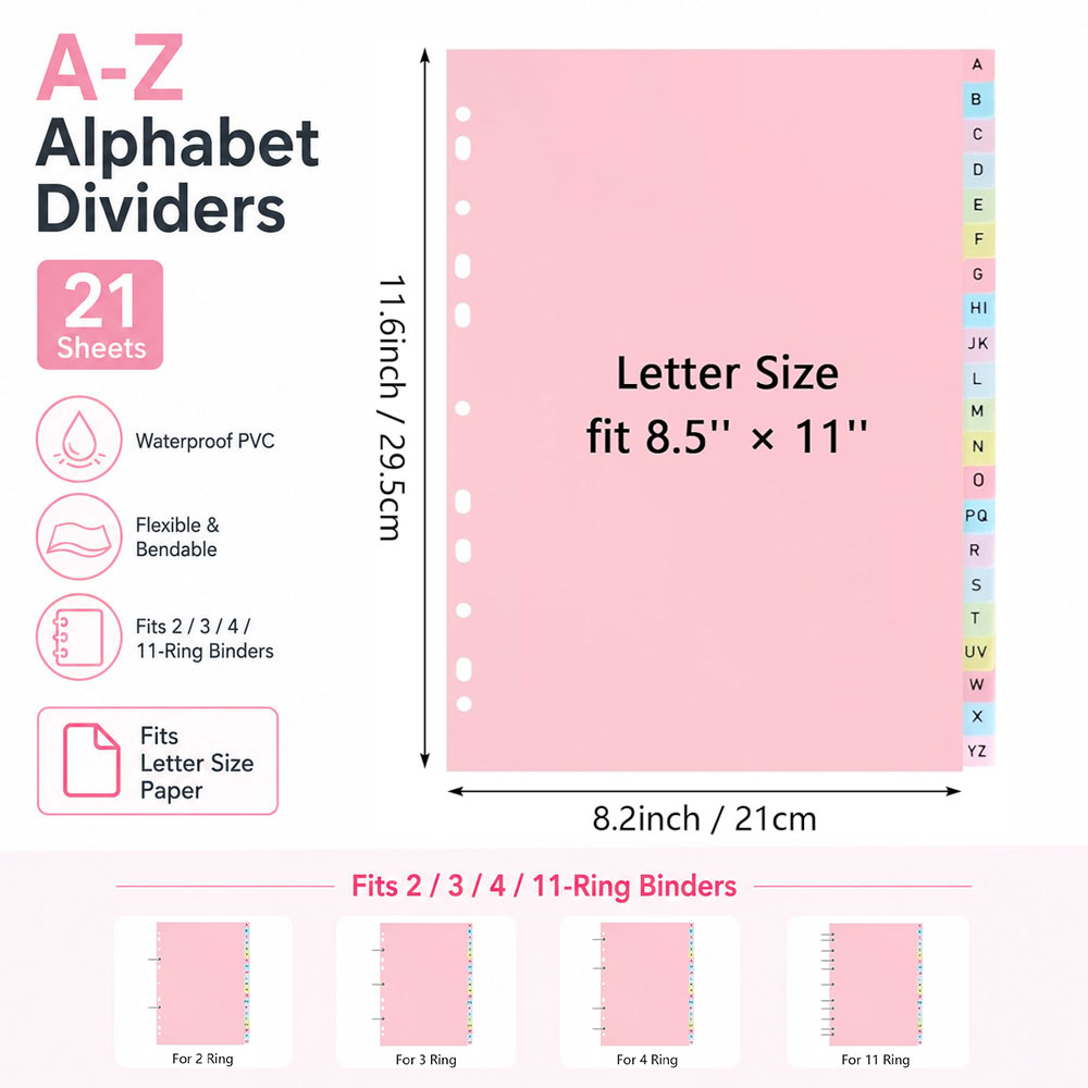 21-vellen A-Z alfabetische tab - Index Tab Divider recensie en prijs